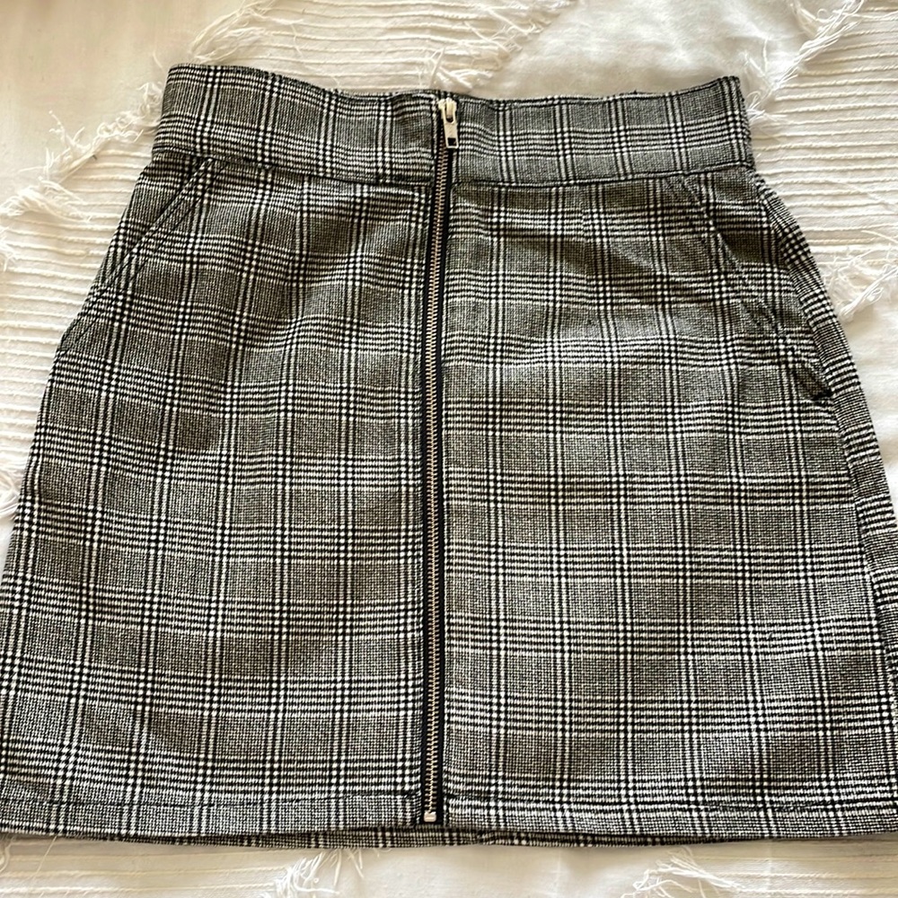 Topshop high waisted plaid mini skirt - us 4, uk 8